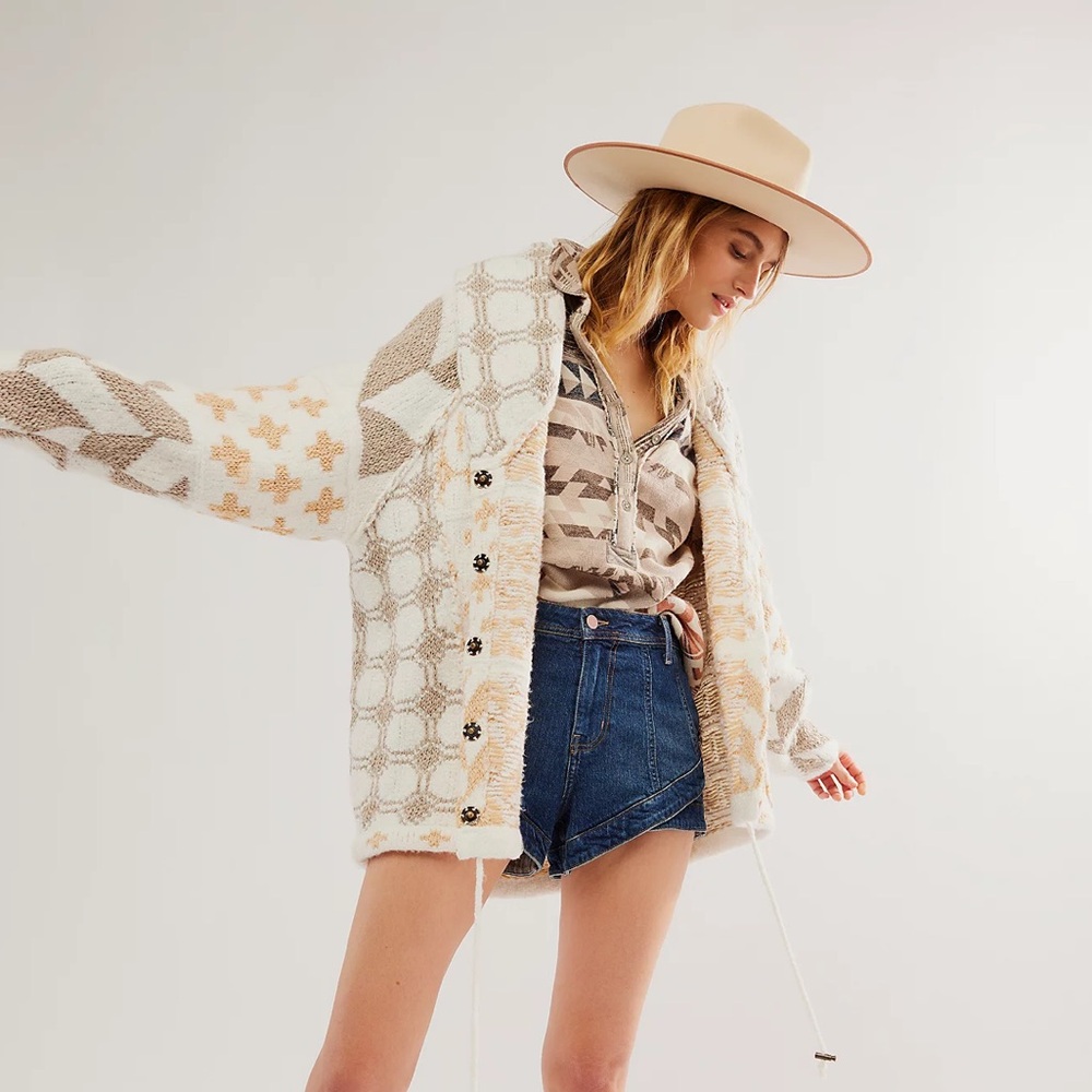 Boho cream cardigan